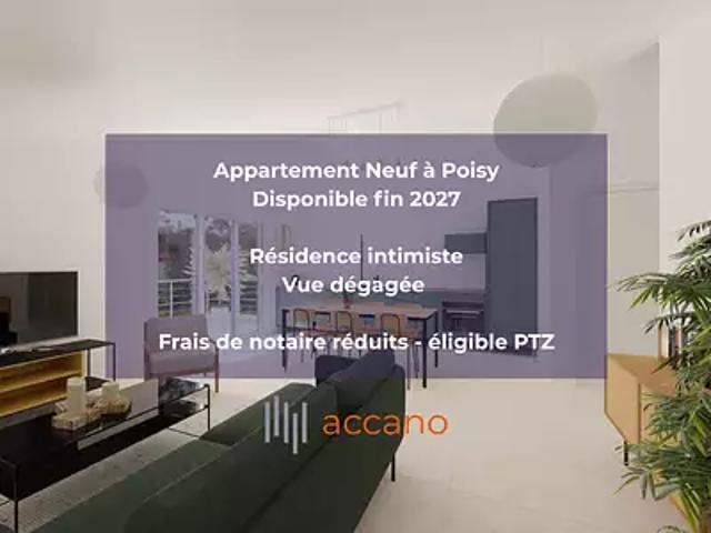 Poisy 74330 Achat / Vente appartement 3 pièces t3 au dernier étage terrasse