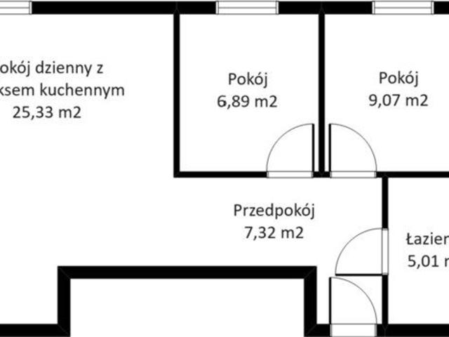 Polecam nowoczesne 3 pokojowe mieszkanie 56,54 m² w Rumi