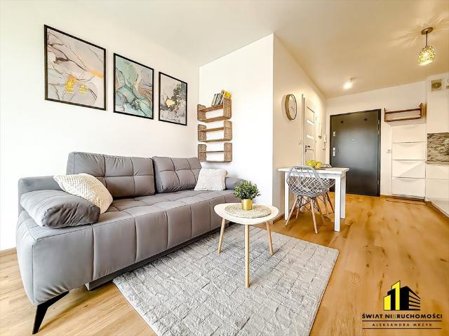 Polecam nowoczesne studio 26 m² z tarasem i parkingiem