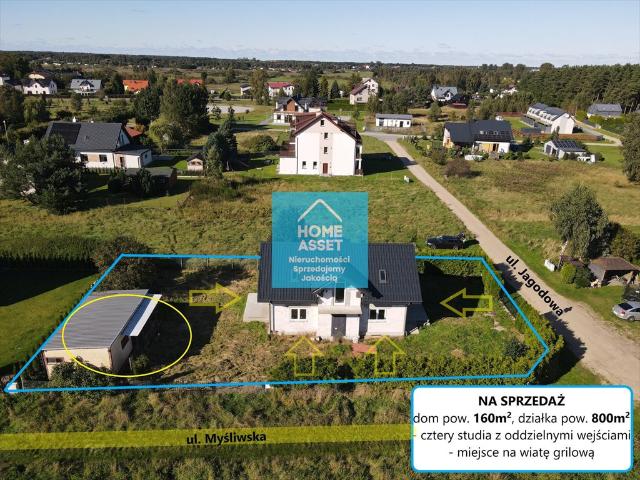 Polecam dom inwestycyjny 160 m² z 4 niezależnymi studiami w Sławoszynku