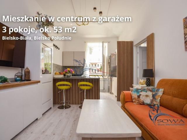 Polecam funkcjonalne 3 pokojowe mieszkanie 53 m² w centrum Bielska Bała