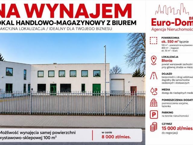 Polecam lokal użytkowy 550 m² w Błoniu!