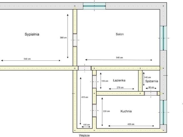 Polecam przestronne 2 pokojowe mieszkanie 61,5 m² w Sanoku