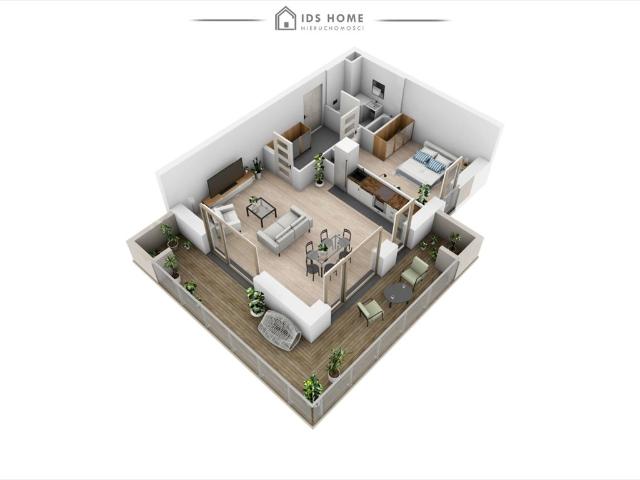 Polecam 2 pokojowe mieszkanie 51,31 m² z dużym balkonem w Lublinie