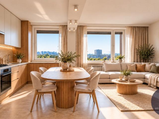 Polecam 2 pokojowe mieszkanie 37,4 m² na Mokotowie z panoramicznym widokiem