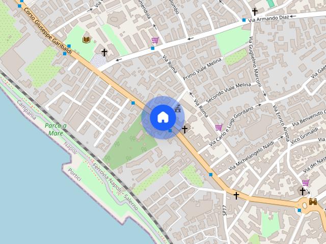 Portici centro storico bilocale arredato