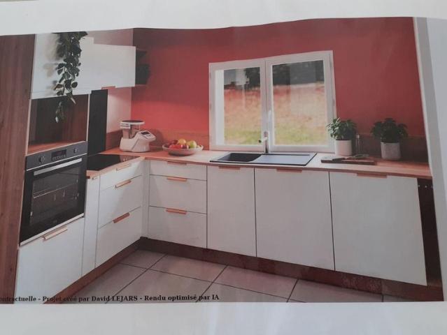 Pour visiter, appeler le 02.23.55.91.17 A SAINT AUBIN DES LANDES, cette maison de type 3, de p.