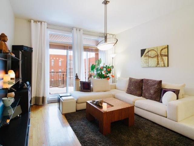 Plateau Mont Royal Montreal Furnished Apartment Rental on Rue Saint Grégoire Stunning 3 Bedroom with 1 Bathroom plus Hardwood Floors and Balcony