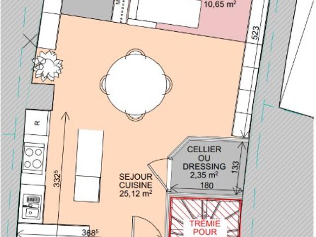 Plateau de 48m2 avec terrasse privative de 20m2, centre Lamb. 48m² Lambesc