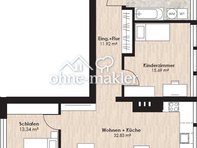 Platz zum Wohlfühlen: großzügige 3 Zimmer Wohnung mit durchdachtem Grundriss
