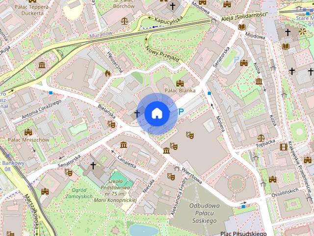 Plac Bankowy – 2 pokoje, 35 m², po remoncie – najem okazjonalny