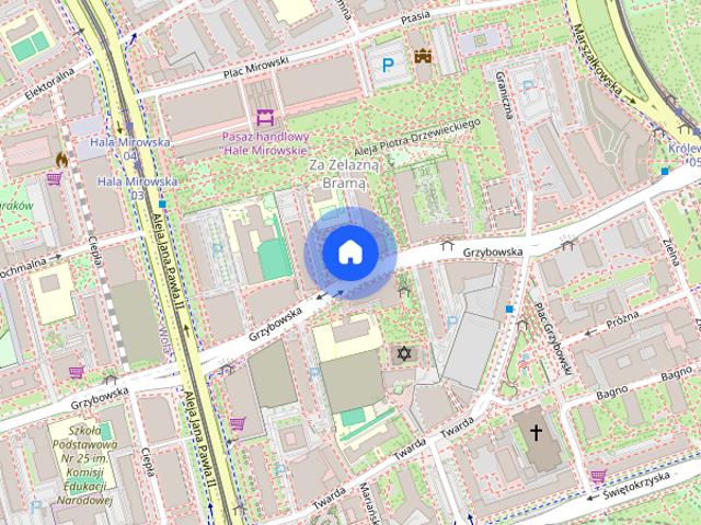 Plac Grzybowski cichy apartament z sypialnią, w samym centrum