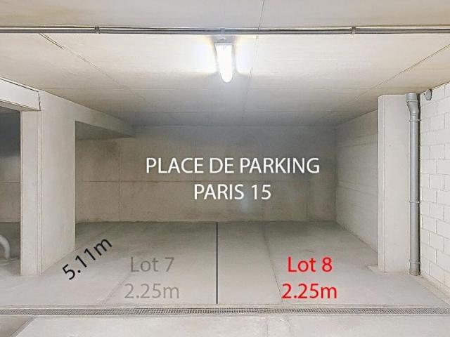 Place de parking Lot 8 Rue de l'Abbée Groult 75015 Paris 15