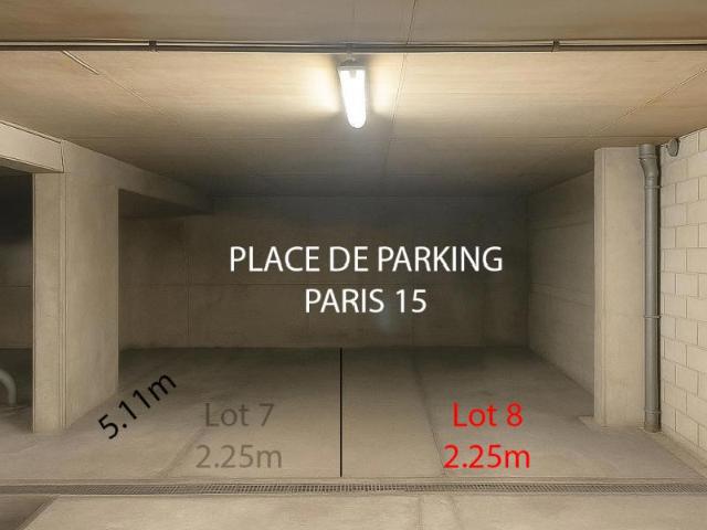 Place de parking Lot 8 Rue de l'Abbée Groult 75015 Paris 15