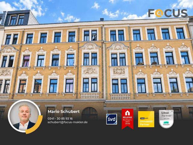 Plagwitz interessante und neusanierte 3 Raumwohnung mit modernem Duschbad in beliebter Lage
