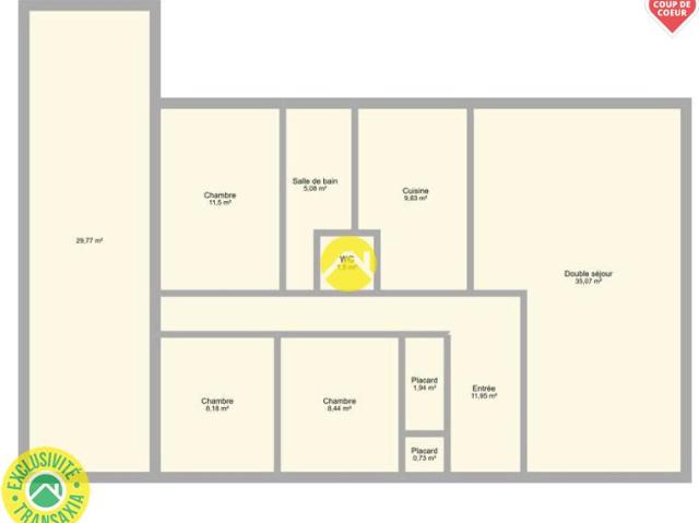 PLAIN PIED, 3 CHAMBRES