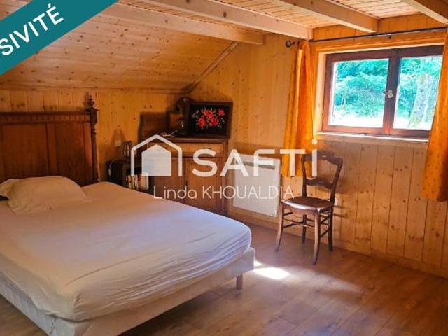 PLAINE – Chalet 78m² 3 chambres sur un terrain de plus de 36 ares dont une partie constructible