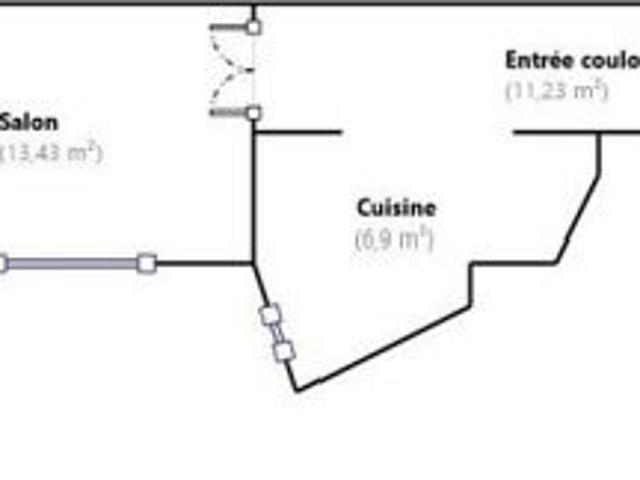 Plaine Monceau Rue Philibert Delorme T3 de 68 m² au Rdc. 68m² Paris 17ème