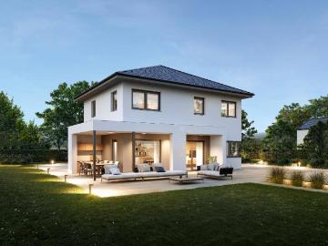 Planungsbeispiel LEISTBARER Neubau mit einem Fertighaus ELK AllinOne 131 SCHLÜSSELFERTIG schon ab € 1.075. monatlich