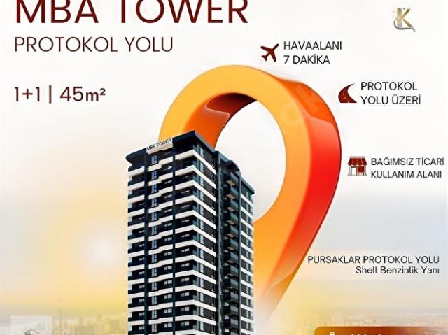 PROTOKOL YOLUNDA MBA TOWER'DA KİRALIK 1+1 DAİRE