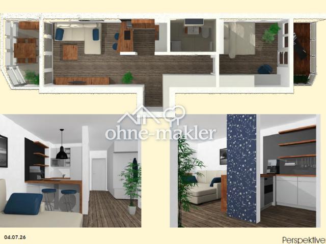 !Provisionfrei! Etagenwohnung mit Balkon und Wintergarten