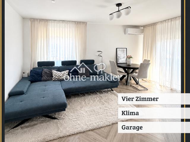 Provisions & bezugsfrei: Sanierte 4 Zimmer Wohnung mit Klima & Garage