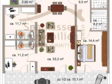 Provisionsfrei! 4 Zimmer Wohnung, 4. Stock gepflegt