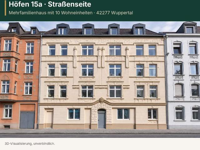 Provisionsfrei: 10 sanierte Eigentumswohnungen, 61,5–81,76 m², ab 191.880 € in Wuppertal