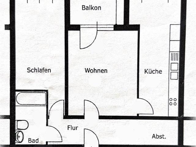 PROVISIONSFREI 2 Zimmer Wohnung mit Balkon
