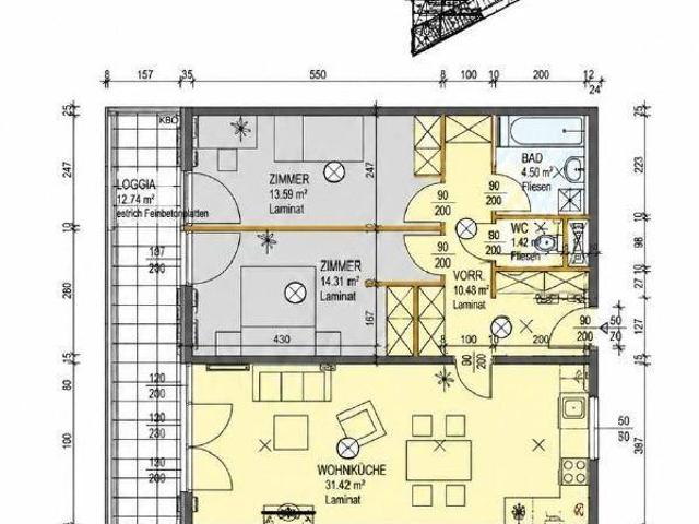 PROVISIONSFREI | 3 Zimmer + 12,7 m² Loggia | Klima | 5. Stock | Ruhelage