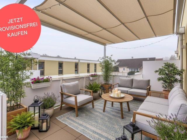 PROVISIONSFREI! 3 Zimmer Wohnung mit Rundum Dachterrasse | Zugang von jedem Raum | Großzügig geschnitten