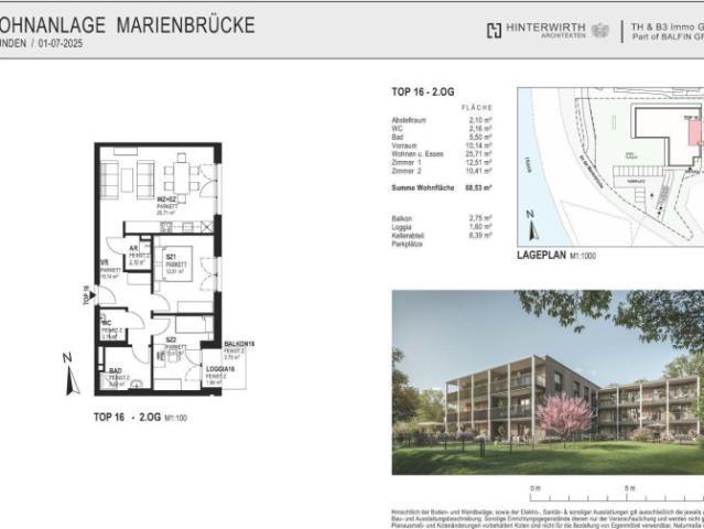 3 Zimmer Neubauwohnung an der Marienbrücke in Gmunden Lebensqualität naturnah und zentral