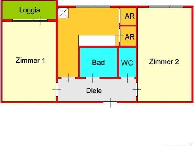 Provisionsfrei: traumhafte 2 Zimmerwohnung mit Loggia in perfekter UNI Lage Merangasse