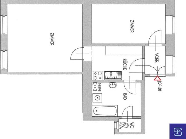 Provisionsfrei: Unbefristeter 57m² Altbau mit Einbauküche 1140 Wien