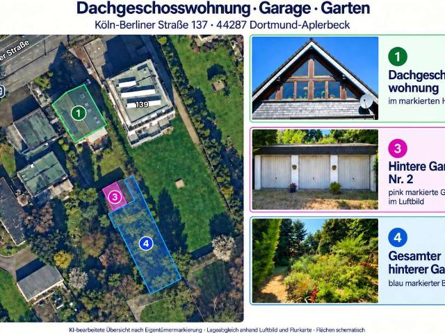 Provisionsfrei: WHG mit offen ausgeführter Holzbalkenkonstruktion, Garage und privater Garten