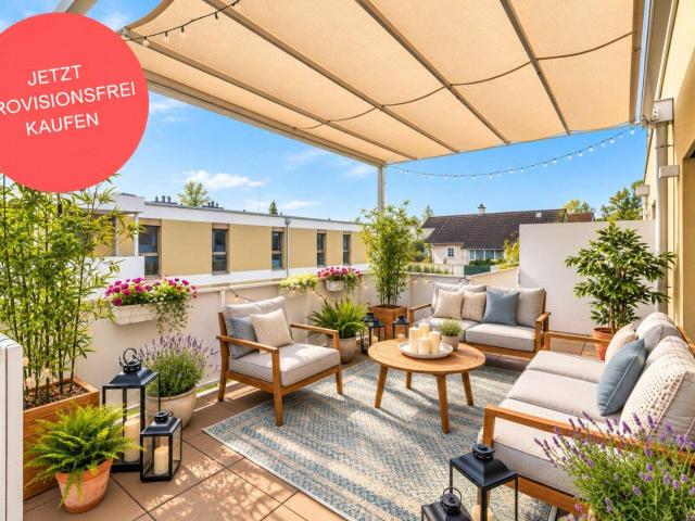 PROVISIONSFREI & bezugsfertig! Nach Süden ausgerichtete 3 Zimmer Wohnung mit Rundum Dachterrasse | Weitblick