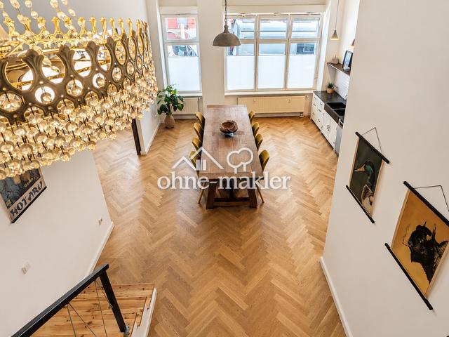 Provisionsfrei&Bezugsfrei: Außergewöhnliches Gründerzeit Loft mit Galerie und fast 4 m Deckenhöhe