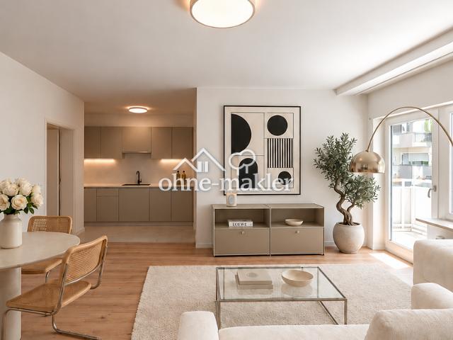 Provisionsfrei & Erstbezug: Frisch sanierte 3 Zimmer Wohnung mit Südbalkon nahe Schlosspark