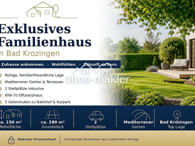 Provisionsfreies Familienhaus in Bad Krozingen: Garten, Dachterrasse, 2 Stellplätze, Bahnhofsnähe