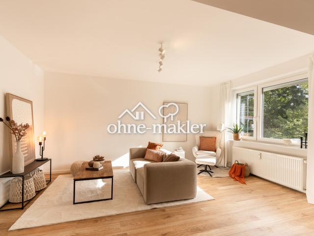 Provisionsfrei – frisch kernsanierte 3 Zimmer Wohnung mit Balkon und Tiefgarage in Winterhude
