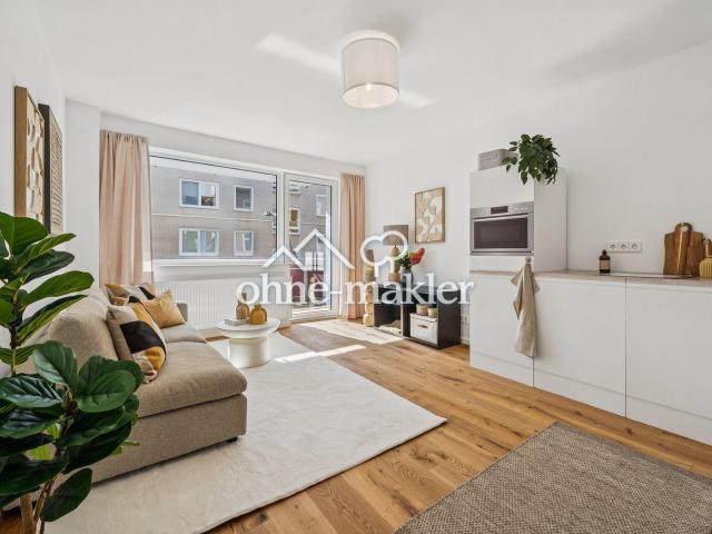 PROVISIONSFREI FRISCH SANIERTE 3 ZIMMER WOHNUNG MIT BALKON & EICHENPARKETT