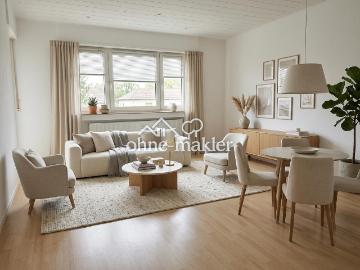 Provisionsfrei & frisch renoviert 3Zi Wohnung mit Stellplatz & EBK