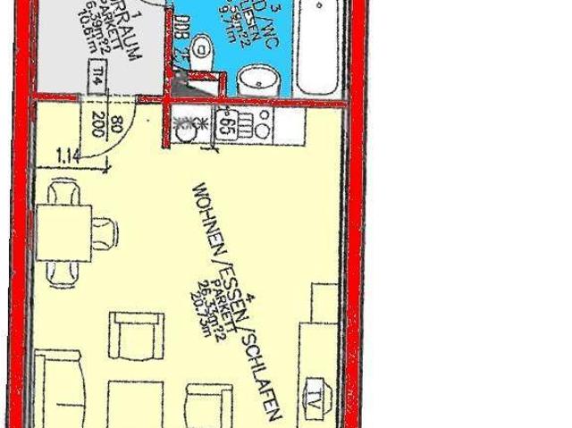 Provisionsfrei: Groß Garconniere in ruhiger Lage bei Körösistraße Geidorf ab sofort zu vermieten!