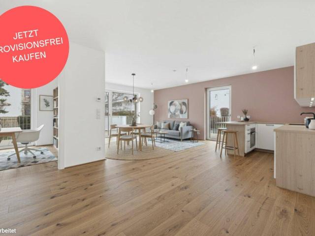 PROVISIONSFREI! Harmonisch konzipierte 4 Zimmer Wohnung | 2 Bäder | Rundum Terrasse | Provisionsfrei