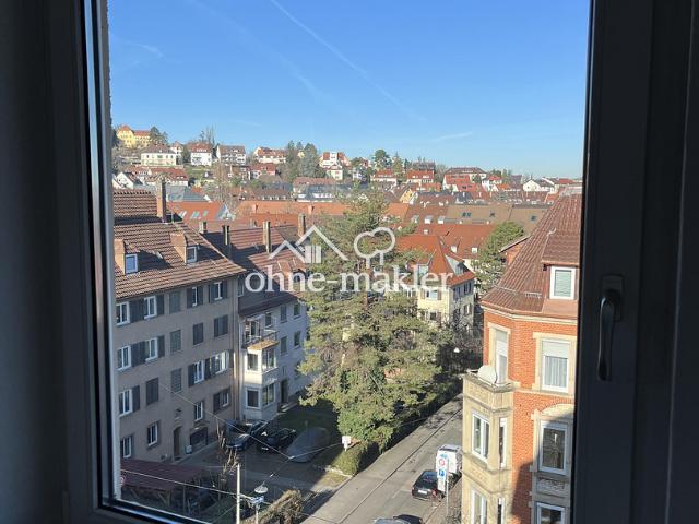 PROVISIONSFREI: Helle 1 Zimmer Wohnung mit Panoramablick & Loggia in Stuttgart Ost