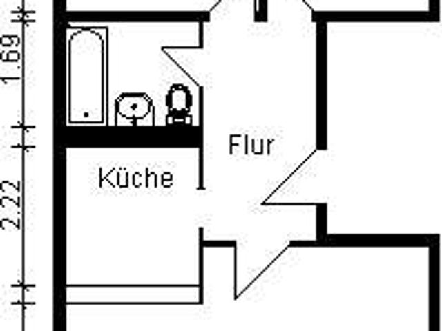 Provisionsfrei helle 3 Raumwohnung mit Balkon