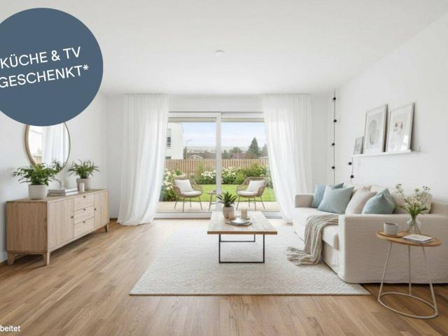 PROVISIONSFREI! Hochwertig konzipierte 3 Zimmer Wohnung mit Garten | Offene Wohnküche, Schrankraum | Tiefgarage