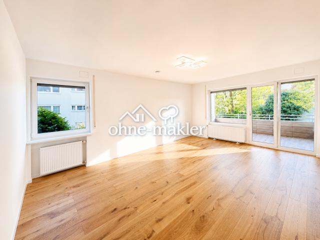 Provisionsfrei & hochwertig saniert: 3 Zimmer Wohnung mit 2 Balkonen in Düsseldorf Lörick