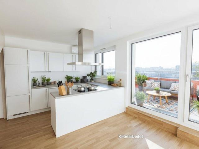 PROVISIONSFREI – Klimatisierte 5 Zimmer Dachmaisonette inklusiver moderner Wohnküche, mit 4 Terrassen und Garagenplatz