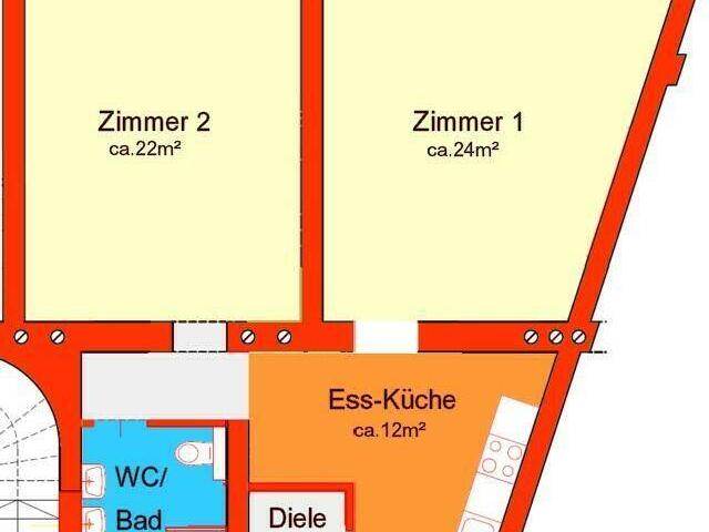 Provisionsfrei: kürzlich sanierte 2er WG Nähe Lendplatz am Lendkai